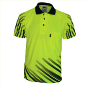 HiVis Sublimated Full Stripe Polo